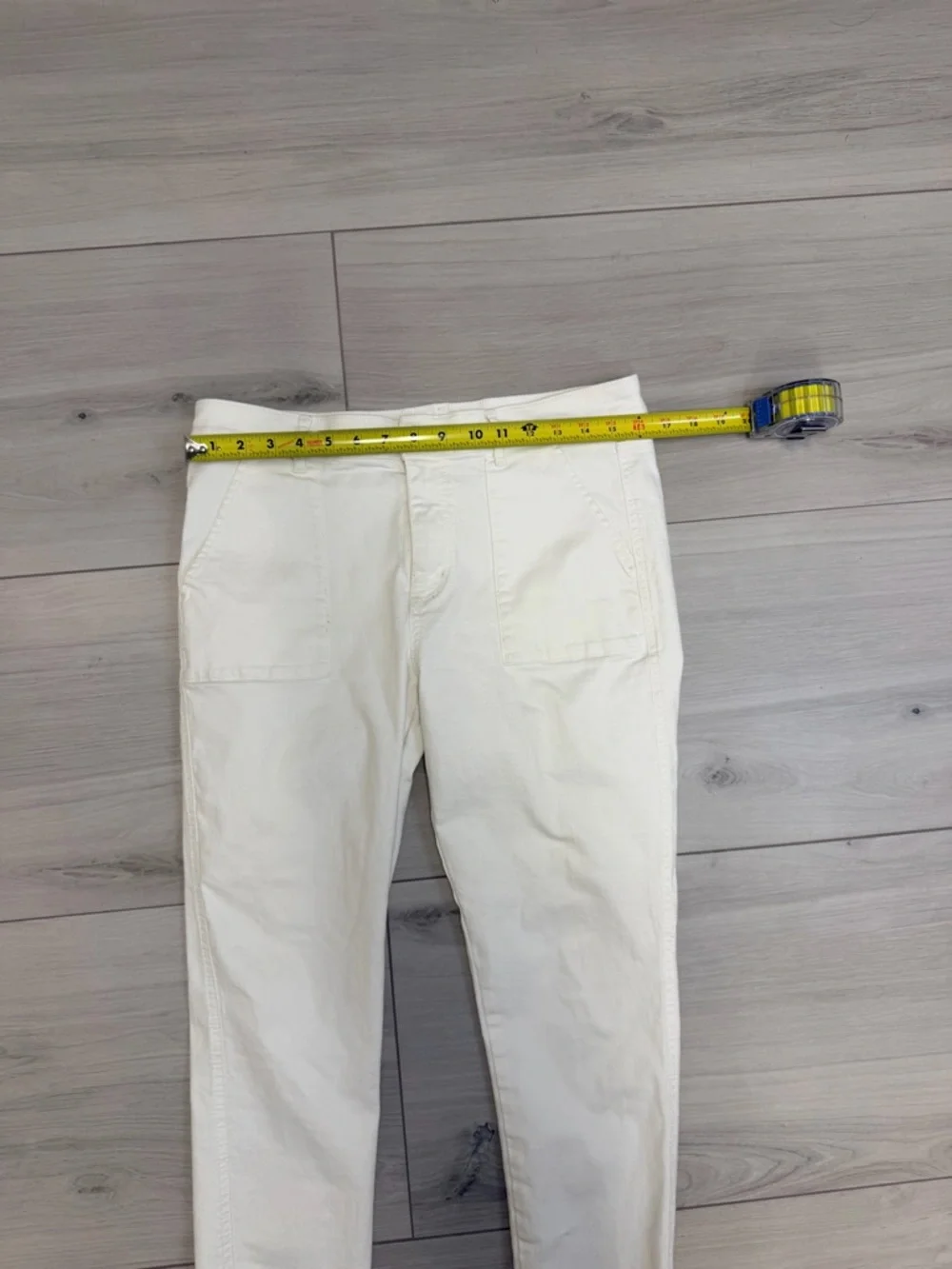 LOFT Skinny Crop Jeans White High-Rise Frayed Hem Sz 29/8 Coastal Classic Summer
